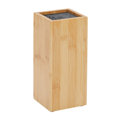 Juvale bloque de cuchillos de bambú, vista frontal, ideal para encimera.