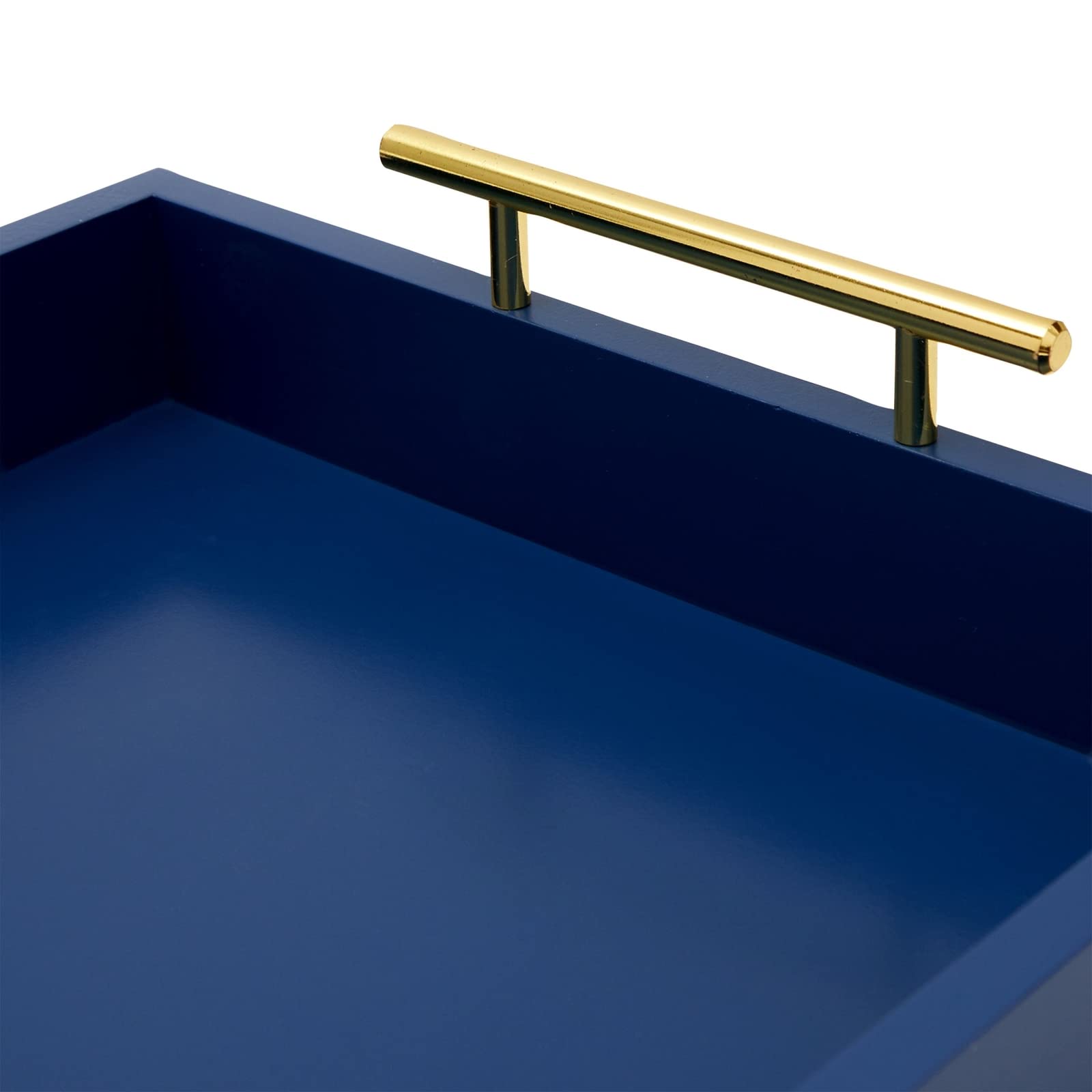 Juvale bandeja azul diseño ligero facilita moverla entre habitaciones.