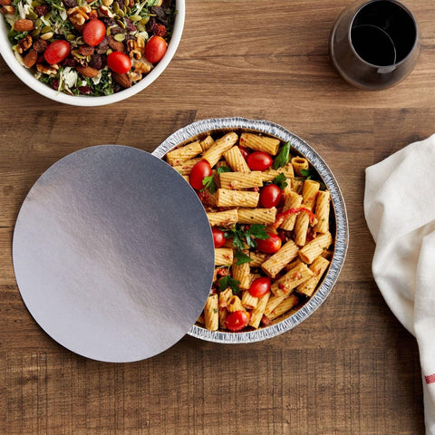 Juvale bandeja pie aluminio de 9 pulgadas con tapa, fácil de transportar.