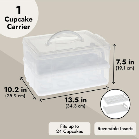 Bandejas reversibles de Juvale permiten usar para tartas o cupcakes.