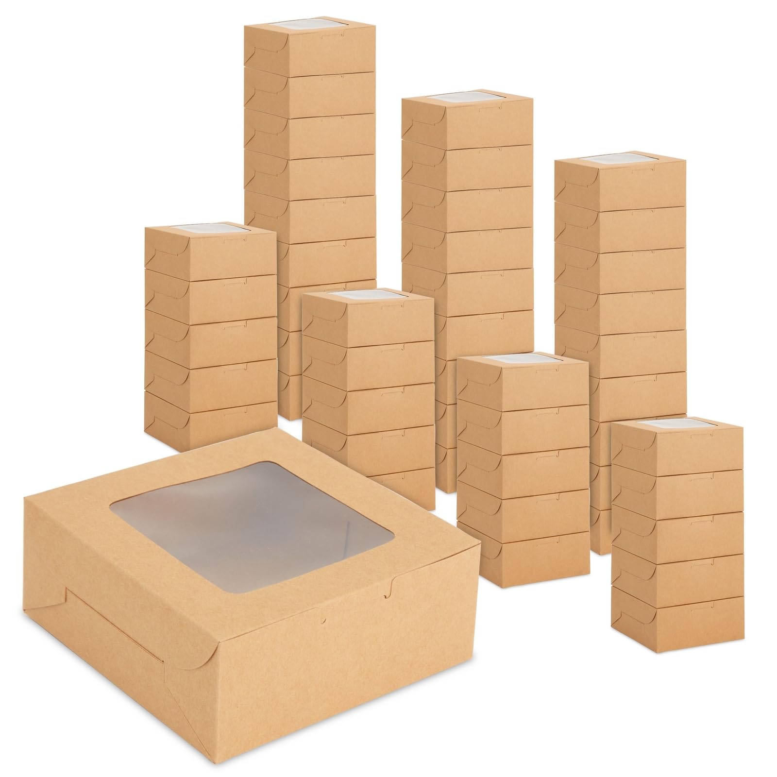 Juvale, caja galletas con ventana; exhibe galletas listas para regalo.