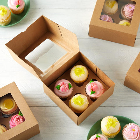 Juvale cajas cupcakes ensamble facil: montaje rápido para pedidos o eventos.
