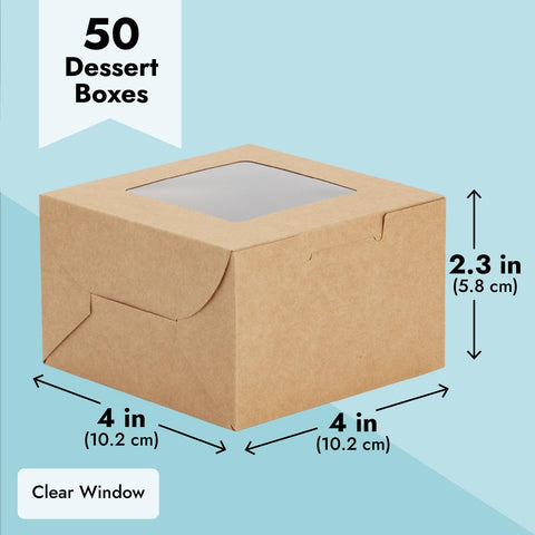 Juvale cajas pasteles mini con ventana muestran porciones pequeñas con estilo