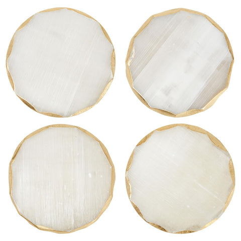 Juvale posavasos selenita decorativos para mesa festiva y reuniones.