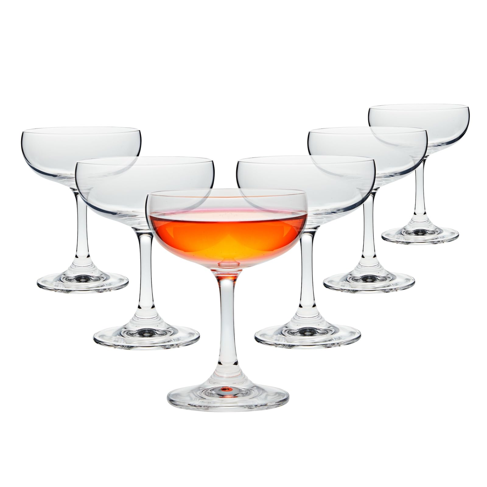 Juvale conjunto de copas coupe de 7 oz para brindar con estilo