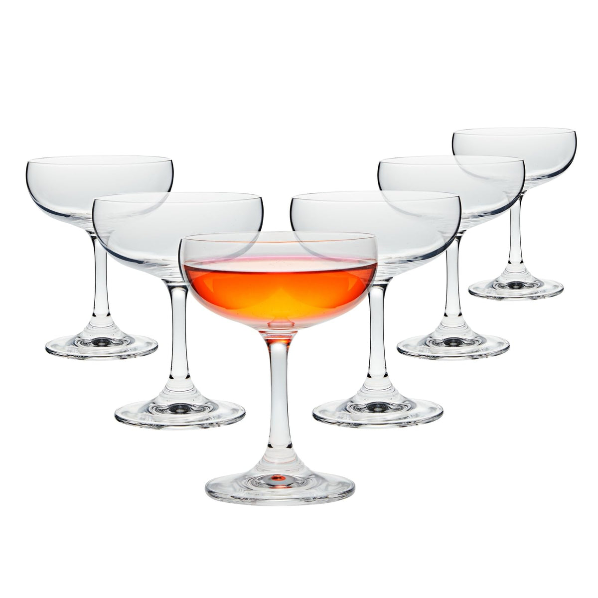 Juvale conjunto de copas coupe de 7 oz para brindar con estilo