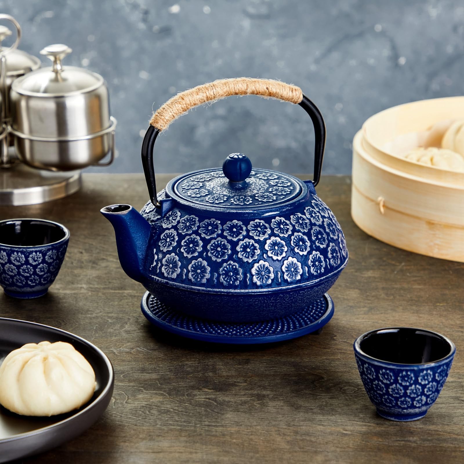 Conjunto de 4 tazas de ceramica para la tetera Juvale