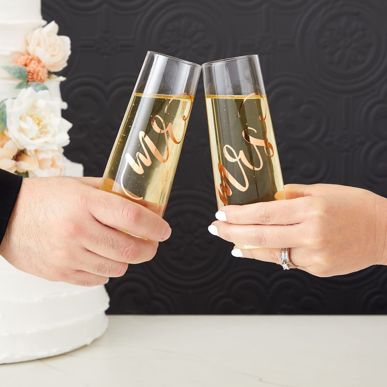 Copas de champán sin tallo Juvale de 10 oz, ideal para mimosas