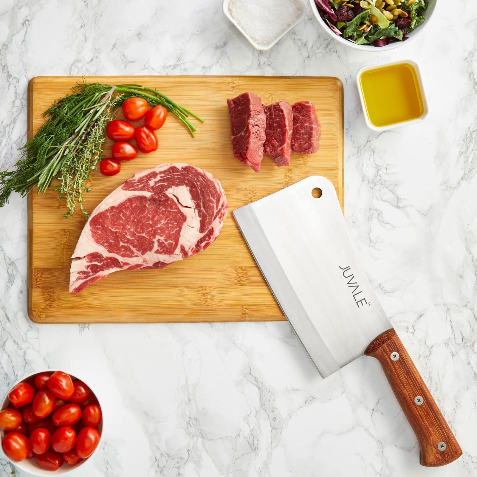 Juvale cuchillo de carnicero 8 pulgadas para cortes de carne y verduras