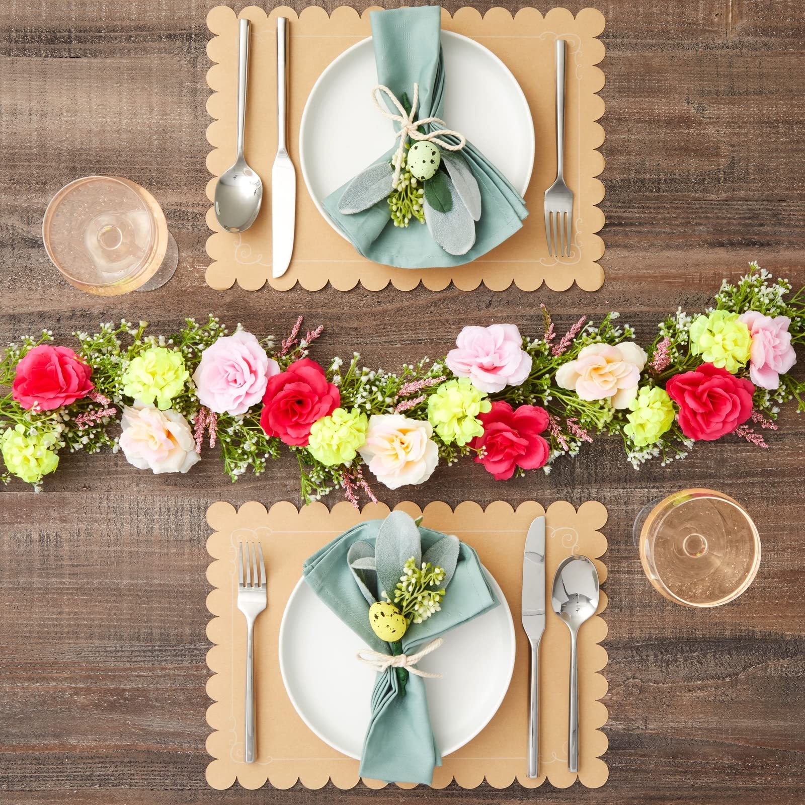 Juvale detalle borde festoneado, añade toque decorativo a la mesa.