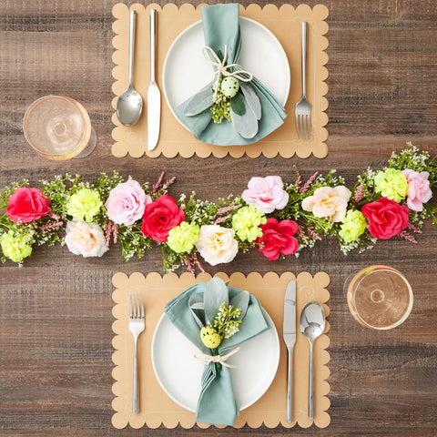 Juvale detalle borde festoneado, añade toque decorativo a la mesa.