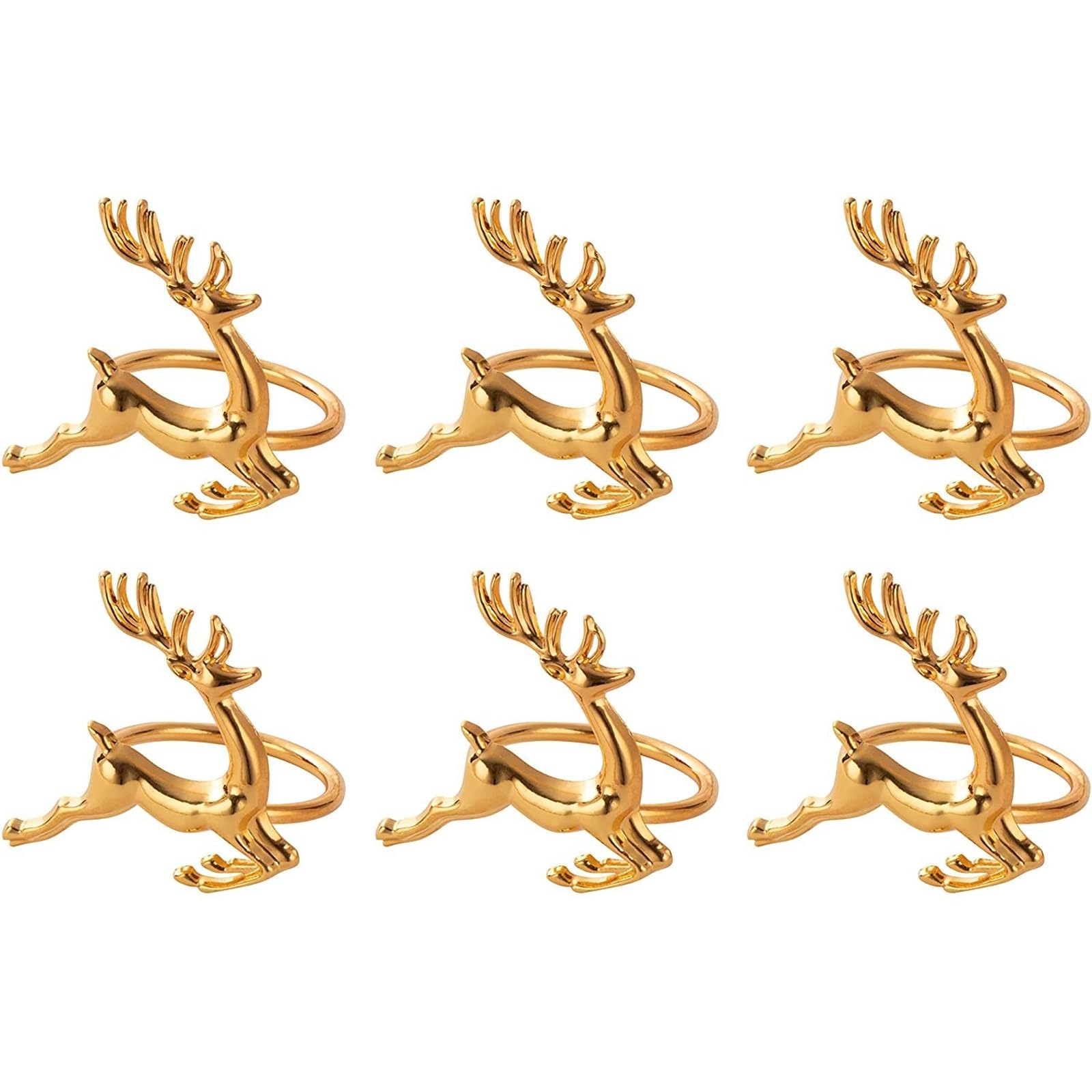 Juvale diseño ciervo dorado para servilleta, complemento de decoración de mesa