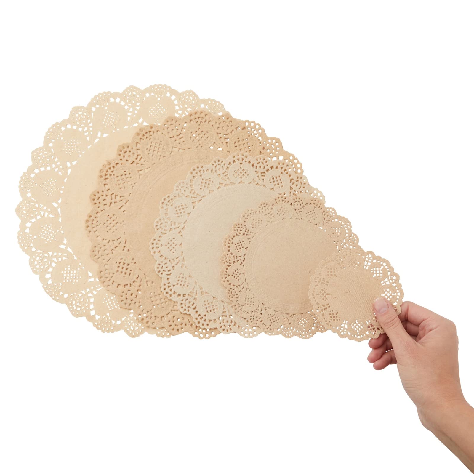Juvale encajes de papel marrón de 12 pulgadas, perfecto para ocasiones festivas.
