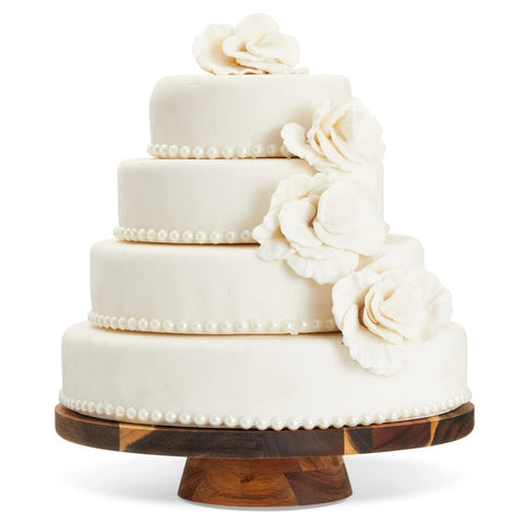 Juvale expositor para bodas realza el pastel con elegancia natural