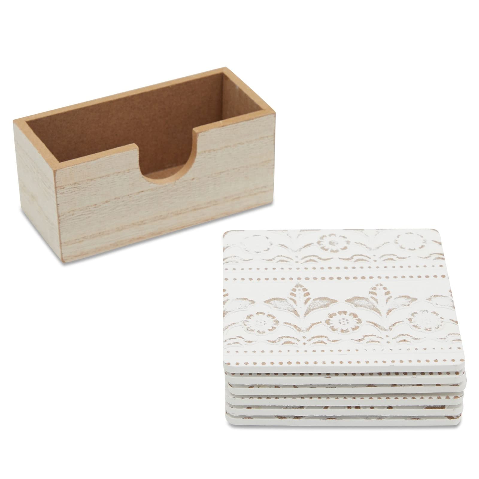 Juvale conjunto decorativo para cocina y sala con posavasos coordinados.