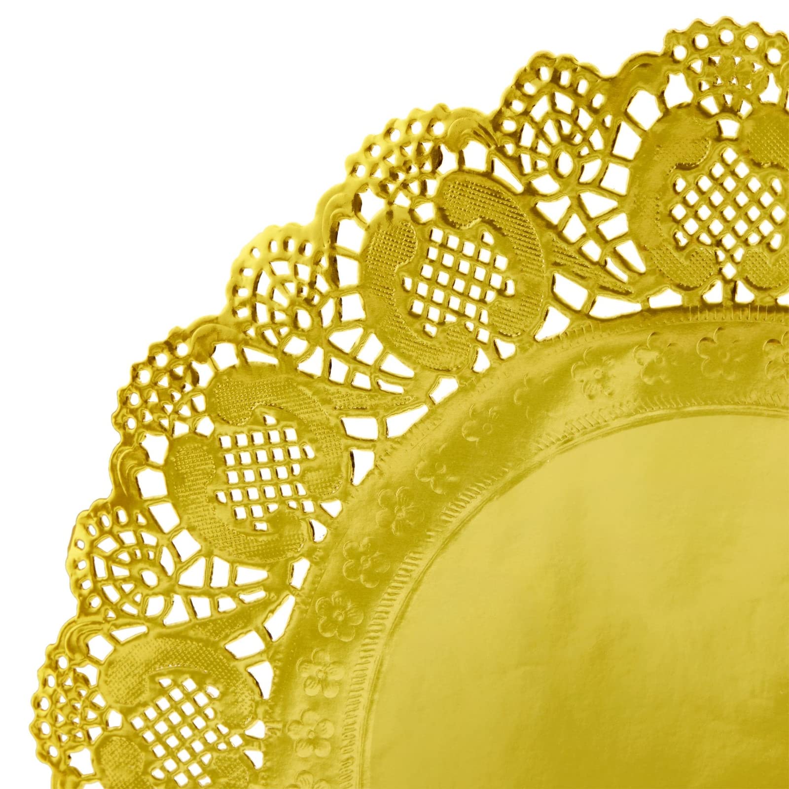 Juvale manteles desechables dorados lace redondo de 12 pulgadas solución práctica para fiestas
