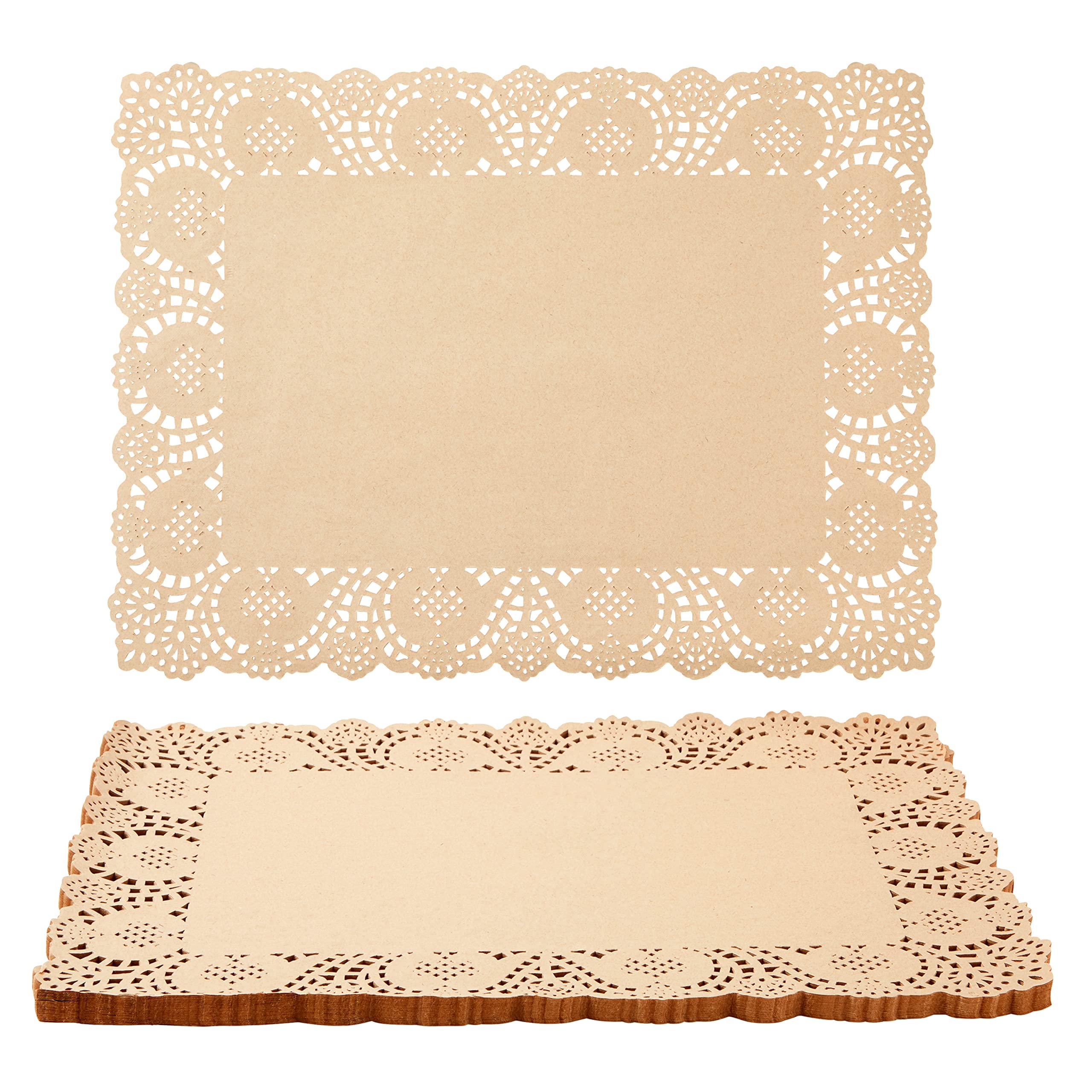 Juvale manteles de papel con encaje rústico, ideal para bodas.