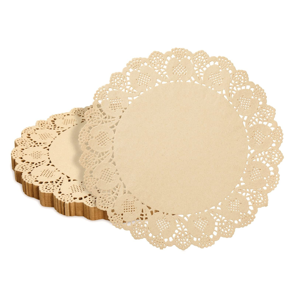 Juvale manteles de papel redondo 12 pulgadas marrón, ideal para una mesa elegante