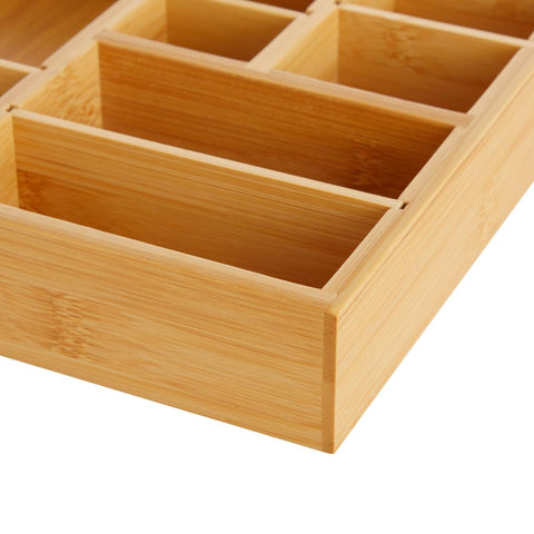 Juvale Organizador de cocina y baño en bambú para utensilios.