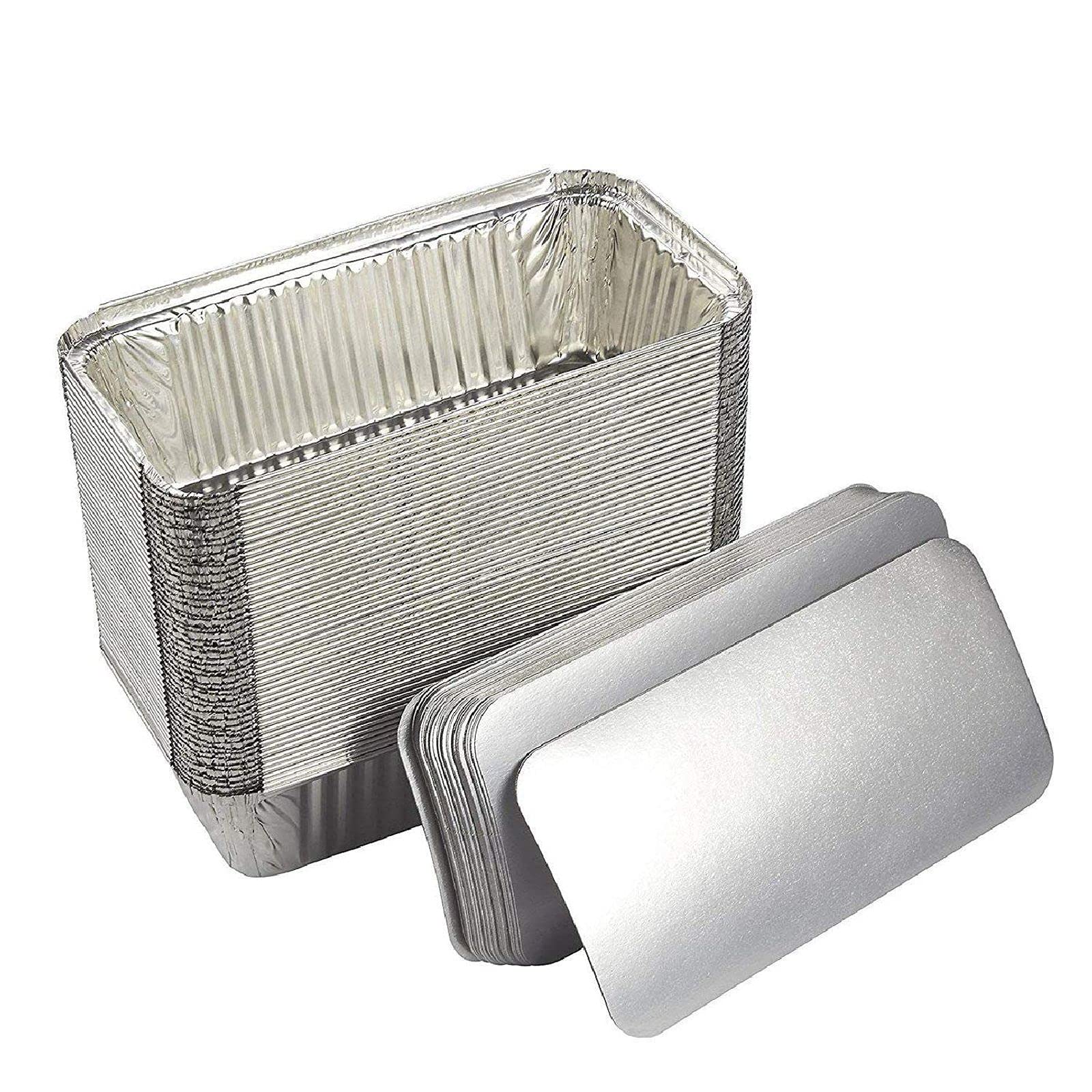 Juvale pan aluminio desechable con tapas para hornear y almacenar