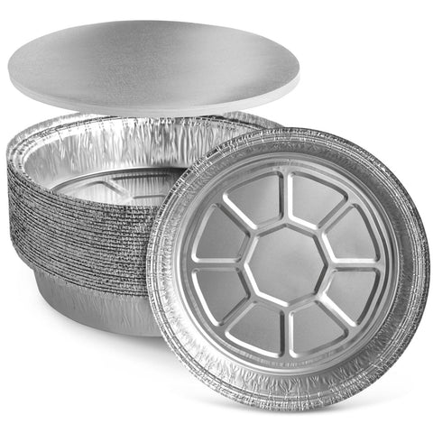 Juvale pan aluminio redondo con tapa de 9 pulgadas para hornear y servir.