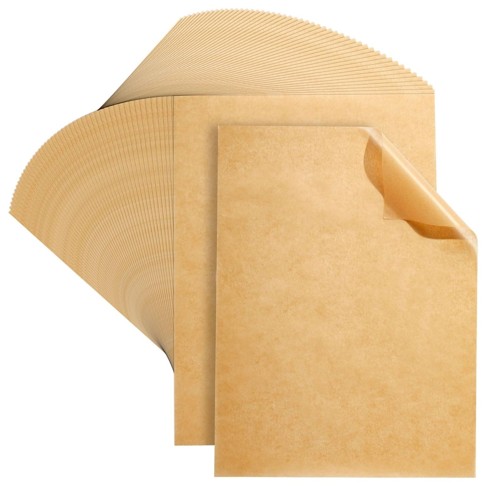Juvale papel pergamino marrón 12x16 evita que se pegue y facilita recogida