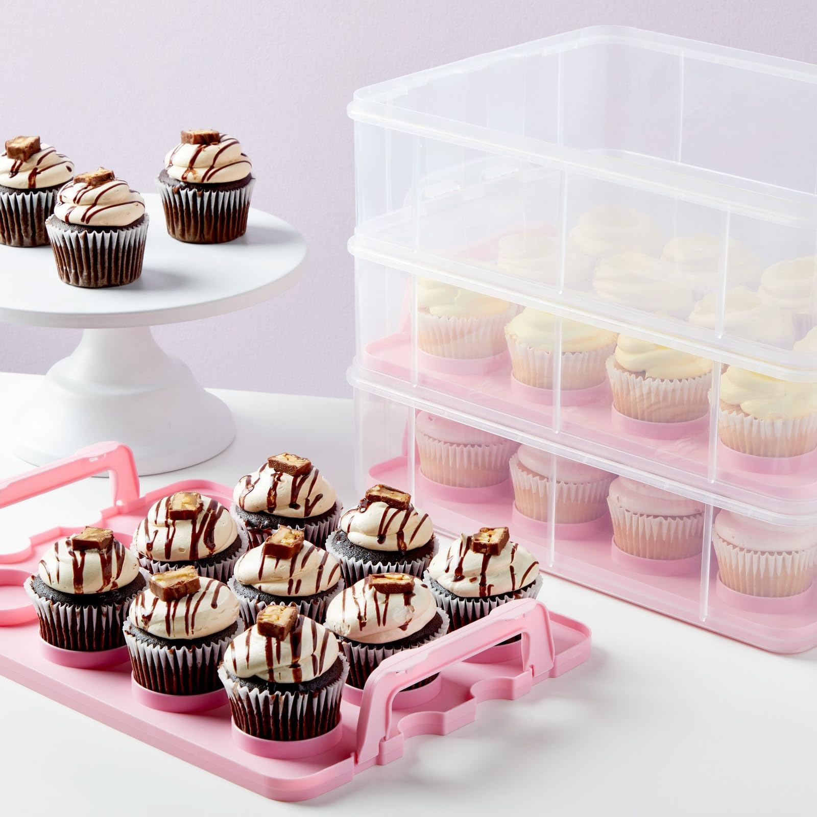 Juvale organizador apilable para transportar 36 cupcakes