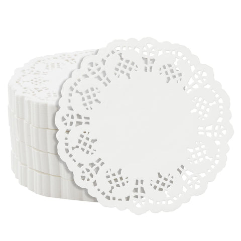 Juvale: servilletas de papel con encaje 4 pulgadas para postres elegantes