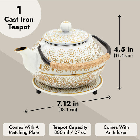 Acabado blanco de la tetera Juvale, diseño elegante para cocinas modernas.