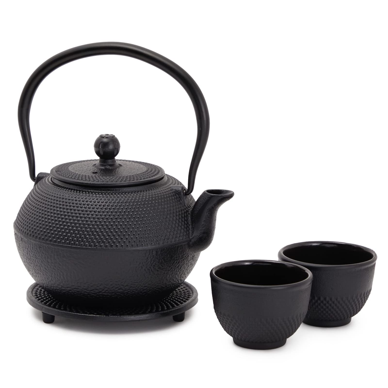 Tetera Juvale de hierro fundido de 1200 ml para un ritual de té elegante.