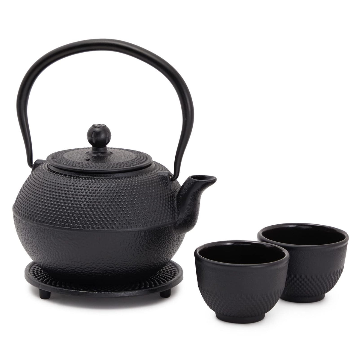 Tetera Juvale de hierro fundido de 1200 ml para un ritual de té elegante.