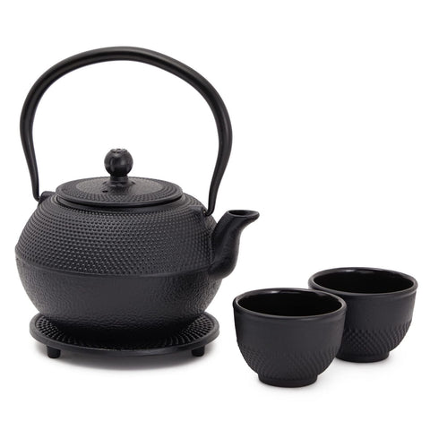 Tetera Juvale de hierro fundido de 1200 ml para un ritual de té elegante.