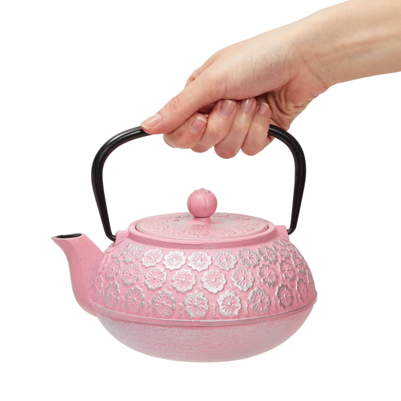 Juvale tetera de 1 litro en rosa, perfecta para servir a varios invitados.