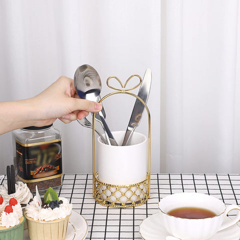Soporte dorado de JUXYES, diseño decorativo que realza la encimera