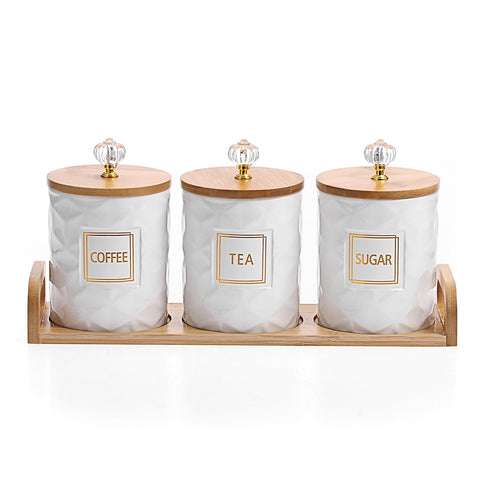 JUXYES conjunto ceramicas: jarras para azucar, te y cafe, organizacion elegante