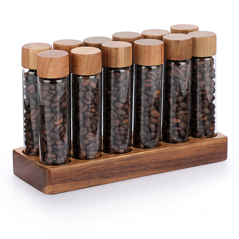 JUXYES tubos de vidrio para café, una dosis, conserva frescura