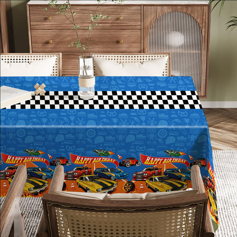 JVORFDG mantel para eventos infantiles, ideal para temática de coches.