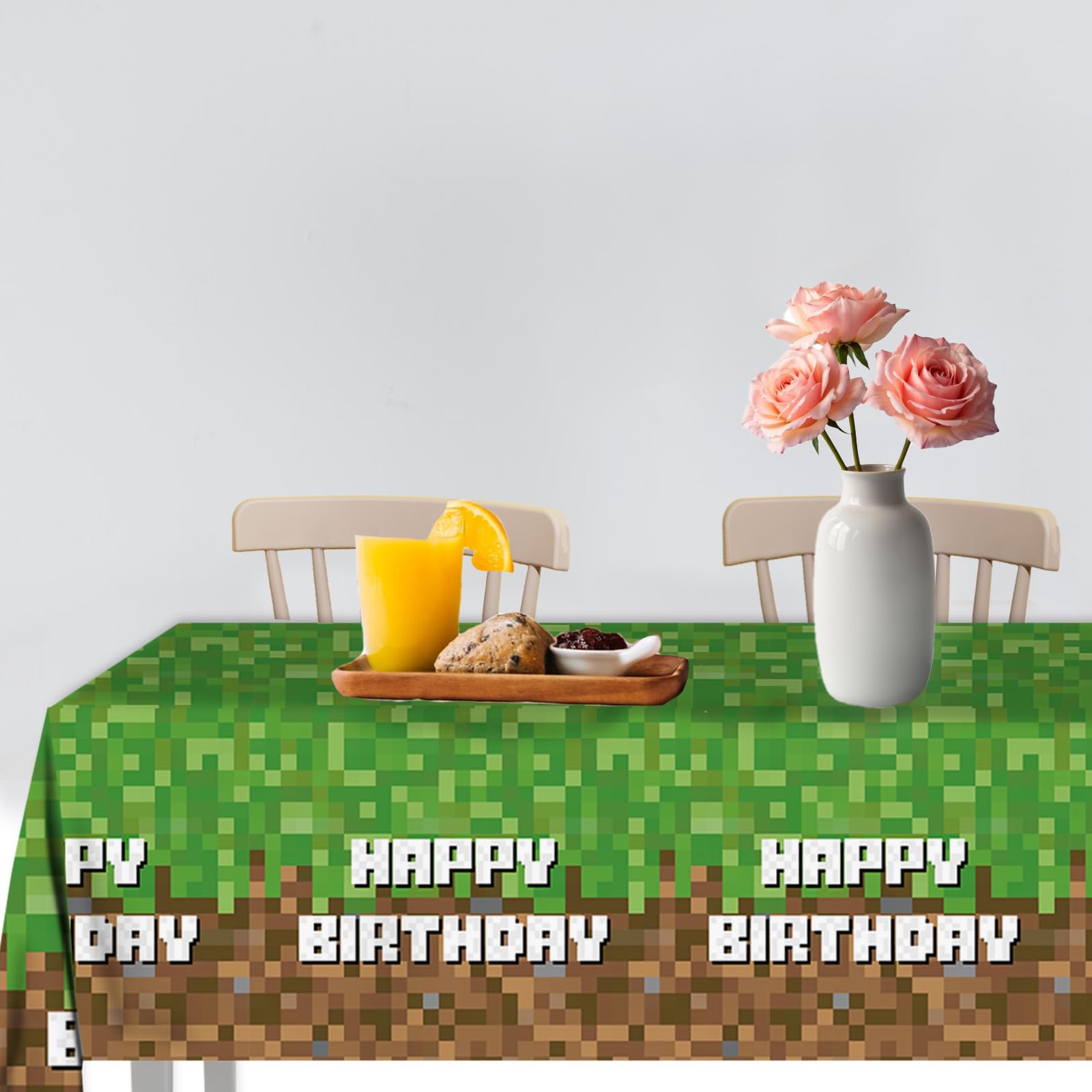 Mantel verde JVORFDG, compatible con mesas rectangulares de varios tamaños.