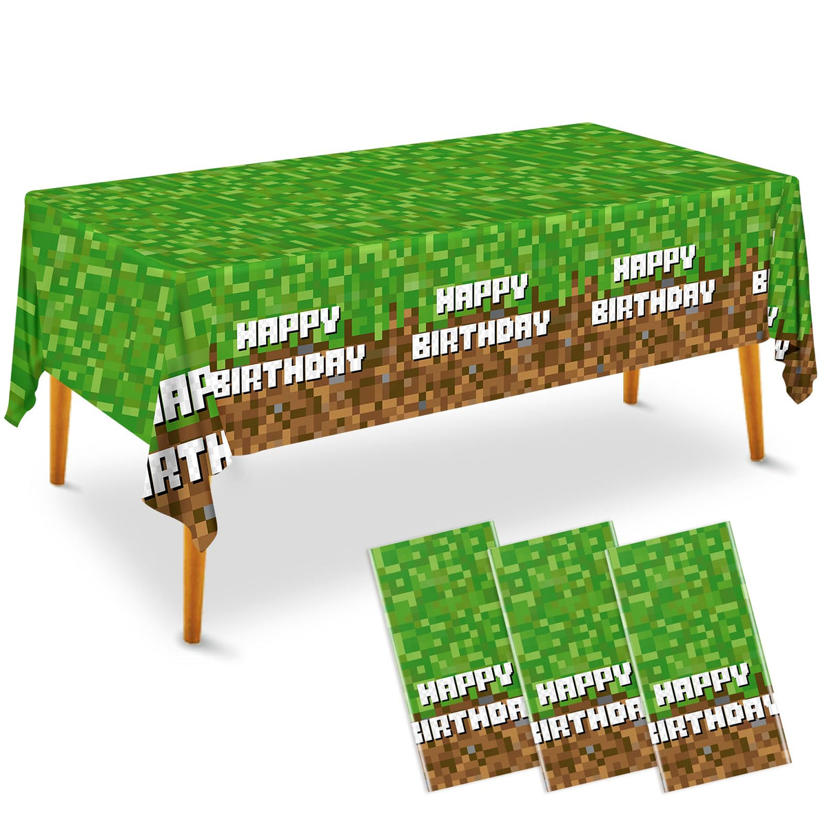 Mantel verde JVORFDG, conjunto de 3 piezas, protege la mesa en fiestas.