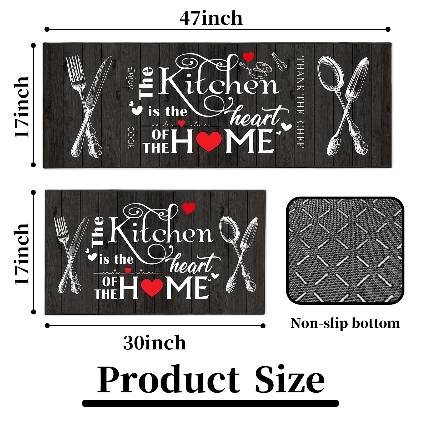 Alfombra JWXCBIM cocina con textura absorbente para salpicaduras.