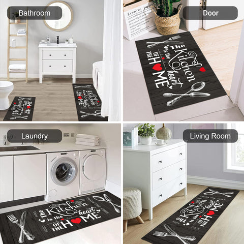 JWXCBIM alfombra cocina bordes cosidos para mayor durabilidad.