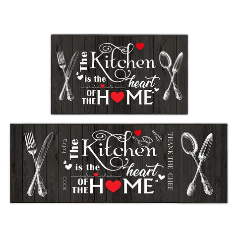 JWXCBIM alfombra cocina con diseño rustico blanco y negro para interiores.