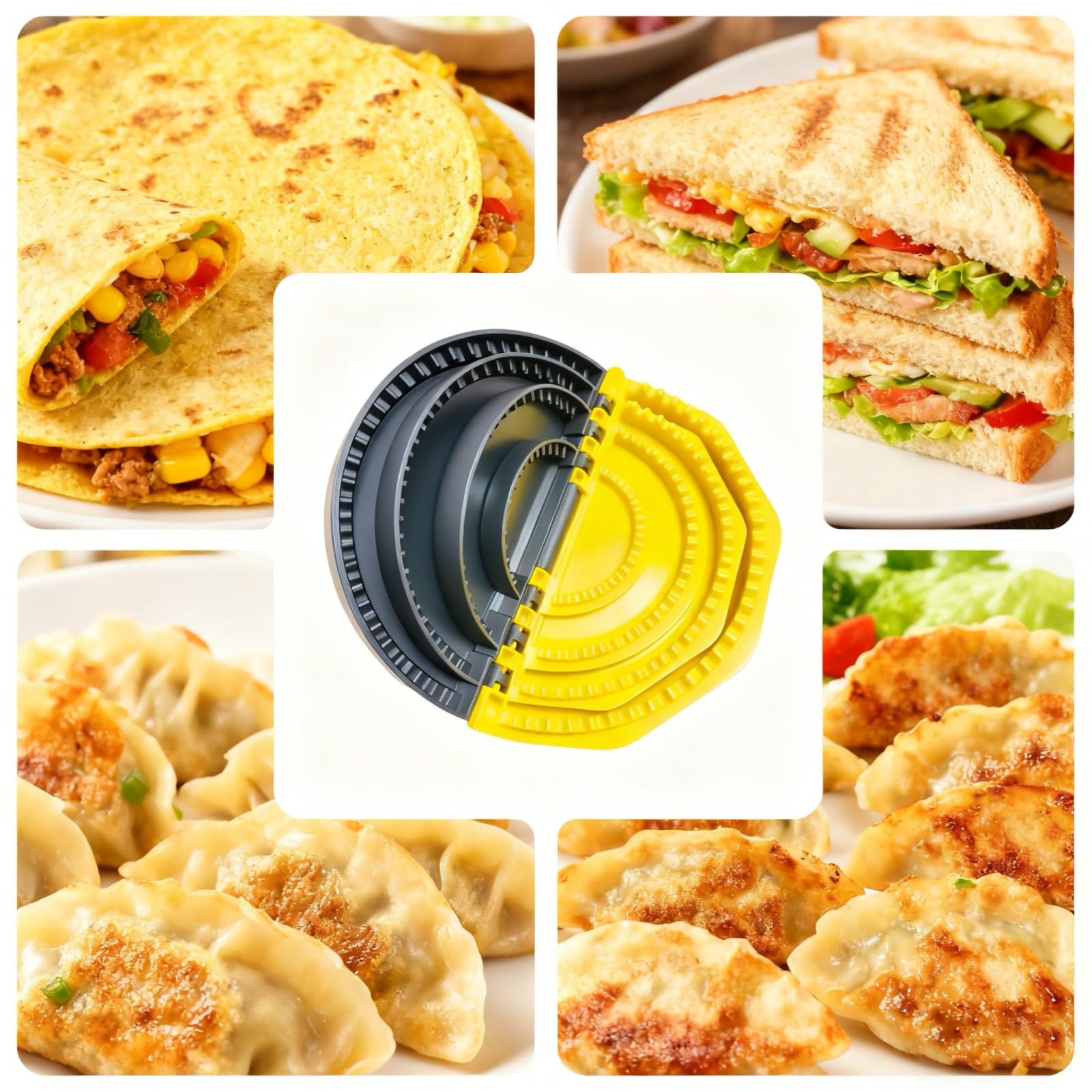 Sellador de tortillas JXGZCAN para empanadas y quesadillas con cierre limpio