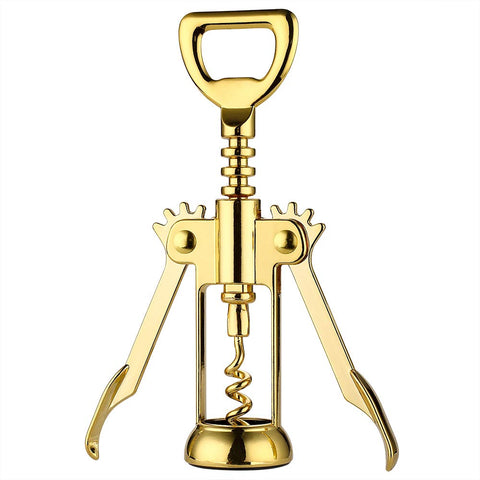 Destapador de vino JXS dorado con gusano y alas ergonómicas para uso diario