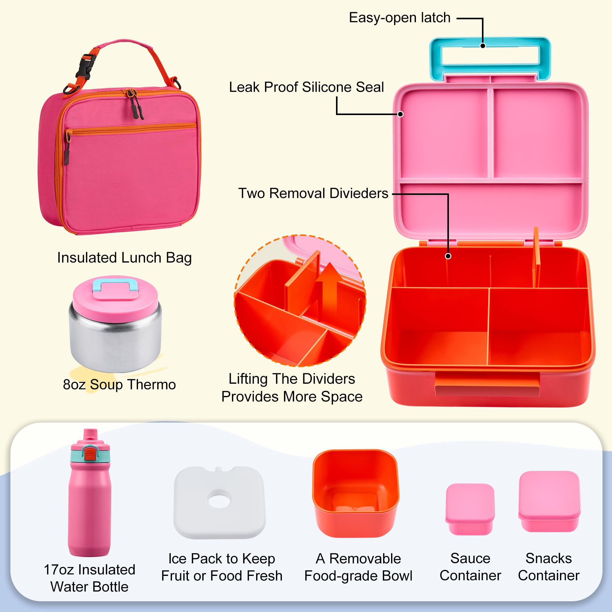 Bolsa de almuerzo aislante JXXM tarpaulina con forro impermeable.