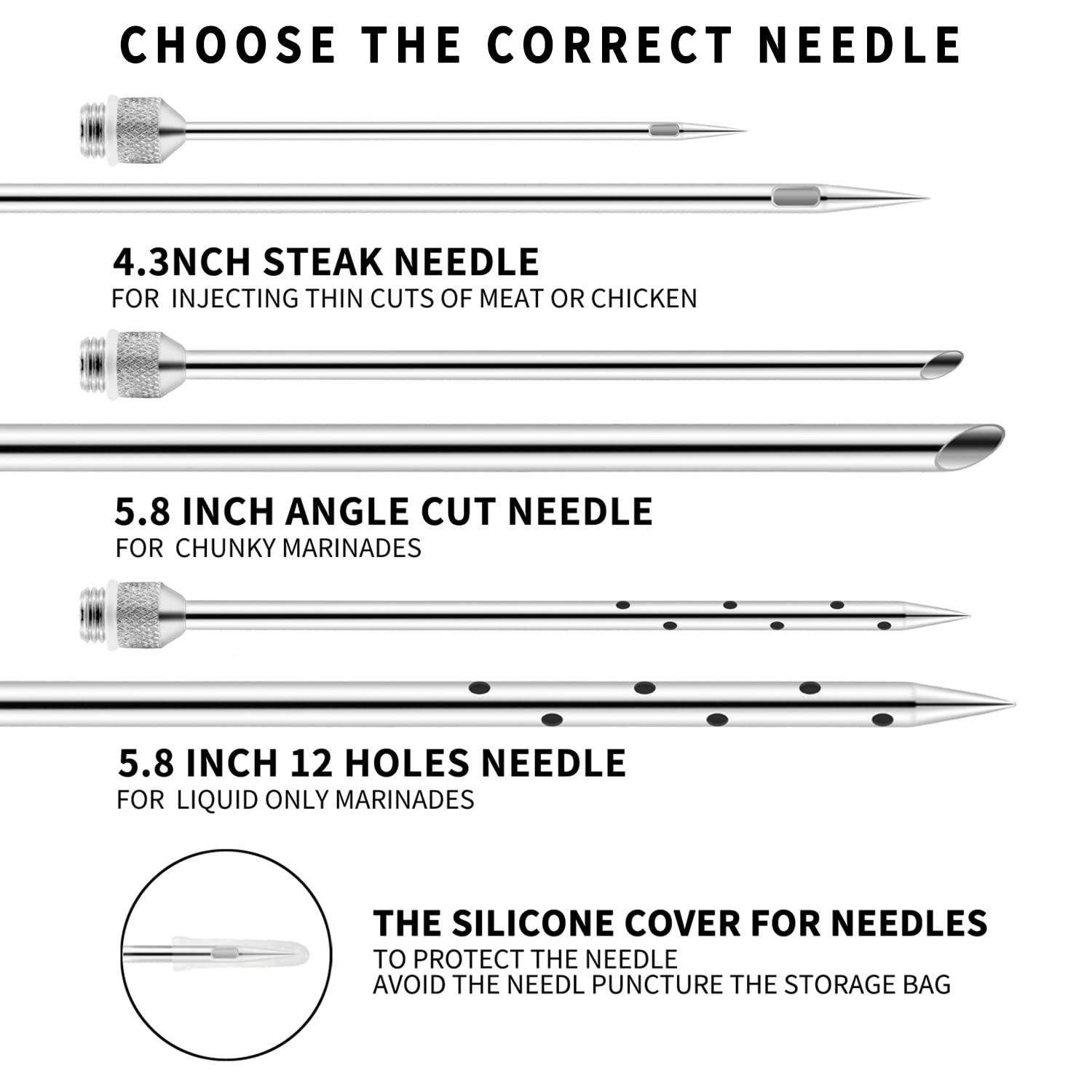 Instrucciones en papel para usar el inyector.
