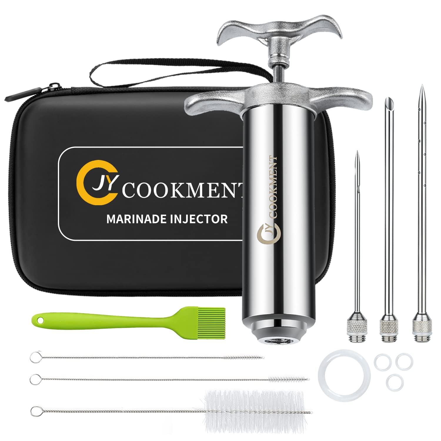 Inyector de carne JY COOKMENT con barril de 2 oz para marinado jugoso.