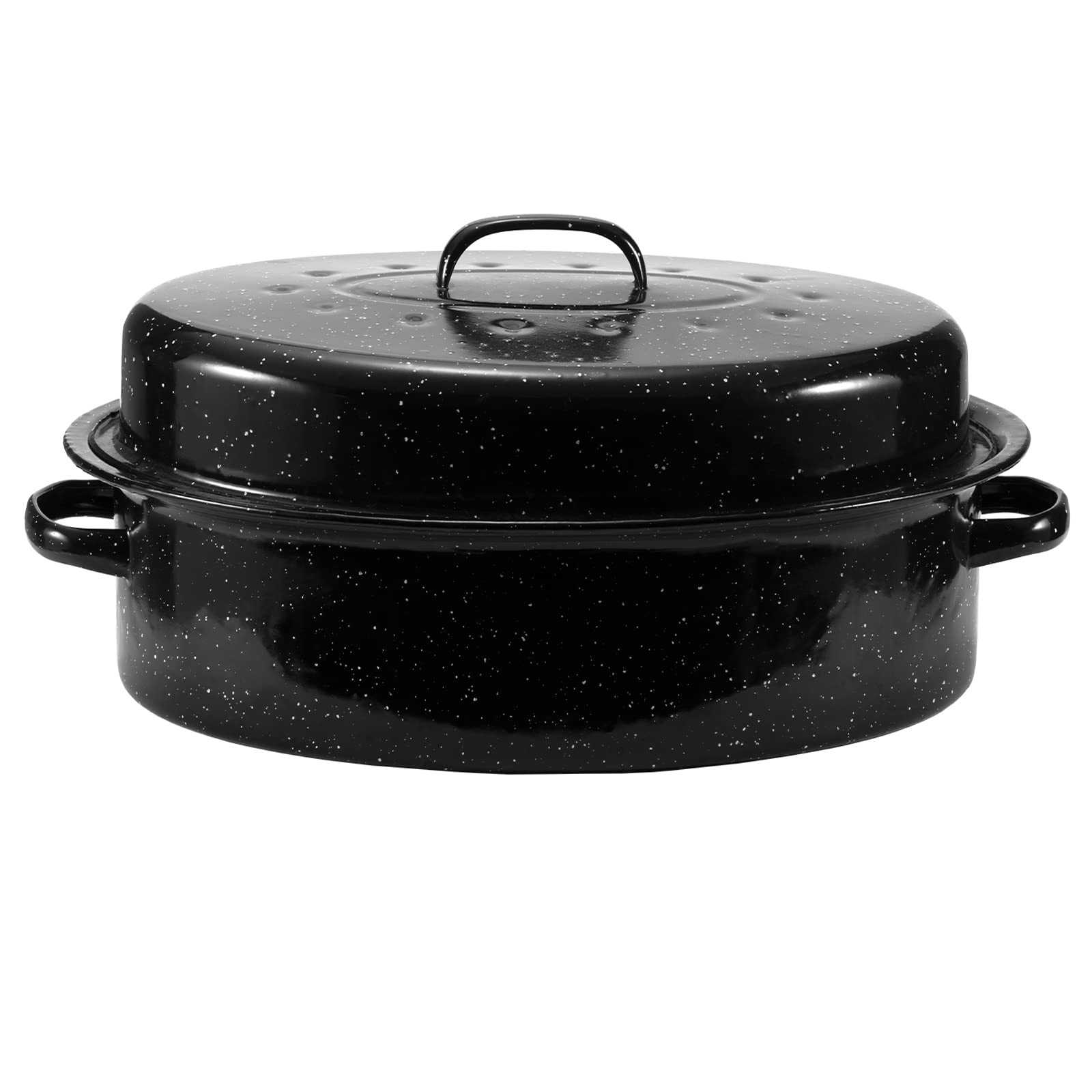 JY COOKMENT pan de asar granito 18 pulgadas, tamaño ideal para pavo grande.