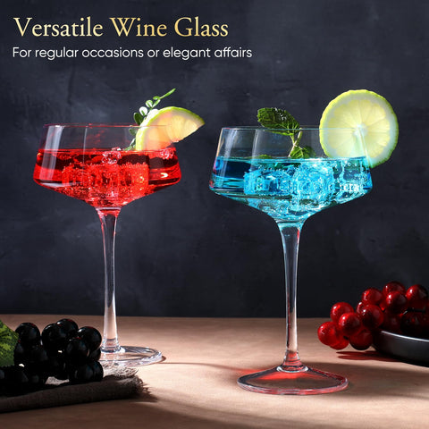 Vaso cristal claro de JYB&XY, elegancia que realza colores de la bebida.