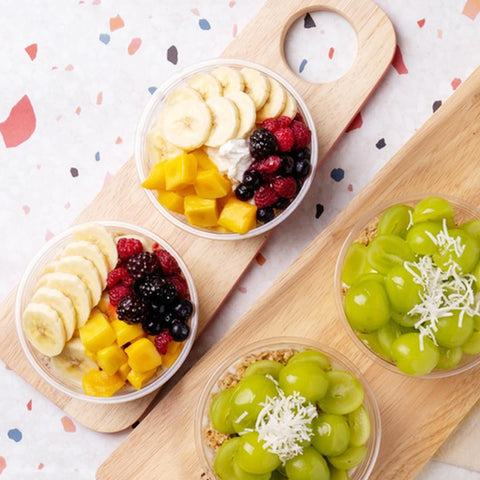 Jycnolm vasos desechables yogur y frutas 12 onzas listos para llevar